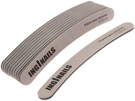 High Quality Professional Banana Nail File, zebra - black centre, sandpaper emery board 150/150 grit - 10pcs/pack