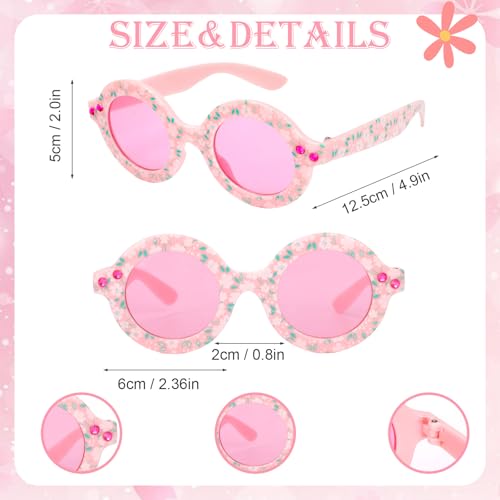 Image of 3 Pairs Kids Sunglasses Girls,UV Protection Sunglasses Toddler Eyewear for Party Favors Beach Glasses Age 3-12