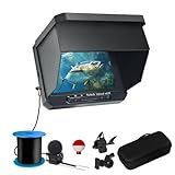 Underwater Fishing Camera Upgraded 5' Camera for Fishing with Infrared Night Vision,1080P HD Monitor,100ft Cable,Ice Fishing Accessory with Carrying Case for Ice,River,Lake,Boat,Kayak,Fishing Farming