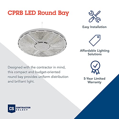Image of Lithonia Lighting CPRB 24LM MVOLT 40K 80CRI DWH LED Round High Bay, Multi-Volt 120-277V, 15-Inch, 24000 Lumens, White