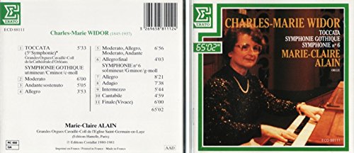 Pochette de Toccata / Syphonie Gothique / Sinfonie Nt. 6
