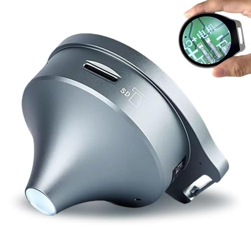 Herramienta de microscopio digital LED HD con lupa y pantalla 5