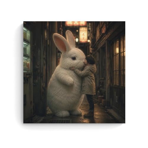 Póster de conejo blanco gigante de 50,8 cm para renovar la decoración de tu habitación