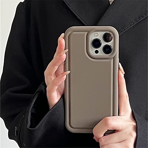 Coque iPhone 12 Pro antichoc silicone souple fini mat café