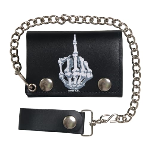 Hot Leathers Skeleton Finger Tri-Fold Wallet WLB1022-4