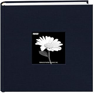Fabric Frame Cover Photo Album 200 Pockets Hold 4x6 Photos, Royal Navy