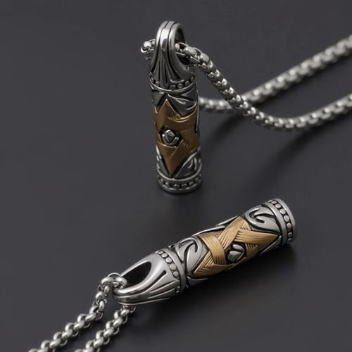 Collier juif homme acier inoxydable résistant à l'eau pendentif