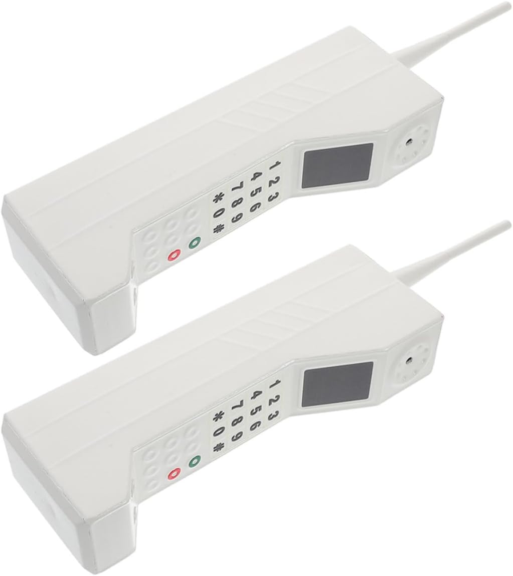 PATKAW 2pcs Retro Phone Prop Halloween Season White Iron Display Decor