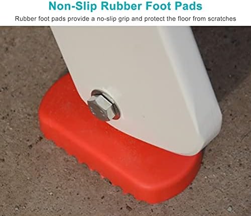 Milky White Wooden Bunk Bed Ladder - 44cm Wide Heavy Duty Adjustable RV Step Ladder for Dormitory & Attic Beds - Easy Setup, Sturdy Design for Safe Access