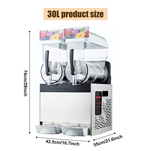 15/30/45L Kommerzielle Eis-Slush-Maschine, Kühlende Slushie-Saftmaschine, Maschine zur Herstellung von Gefrorenen… – Bild 3
