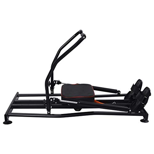 vidaXL Rudergerät 4 Stufen Hydraulik-Widerstand LCD-Display Rudermaschine Fitnessgerät Ruderzugmaschine Cardio… – Bild 4