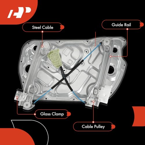A-Premium Electric Power Window Regulator Without Motor Compatible with Hyundai Genesis Coupe 2010-2016, Front Left Driver Side by A-Premium - Image 5