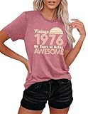 hohololo Camisetas de cumpleaños para mujer para 50 cumpleaños vintage 1975 camiseta 1974 camiseta casual blusas..., S