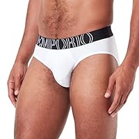 Emporio Armani Bodywear MEN'S KNIT BRIEF, White, Medium