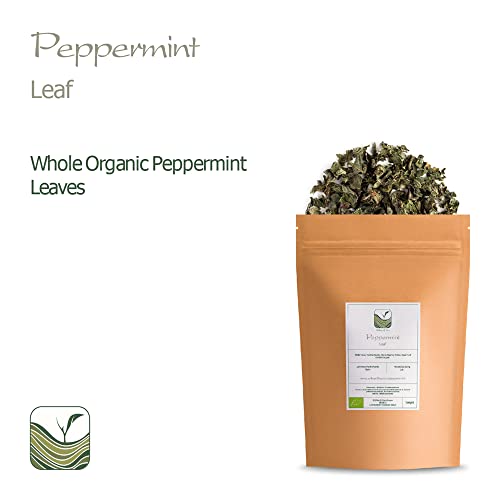 Peppermint Tea Loose Leaf Pure Organic Herbal - Dried Loose Leaf Pepper Mint - Mentha Piperita - Dried Peppermint Leaves Pepperment Leaves Peppermint Tea Leaves Pepperment Leaves Peppermint Herb 100G #TOP3