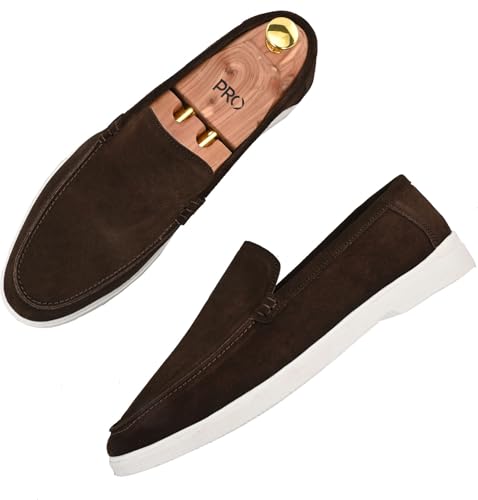 Image of Men Classic Suede Leather Loafers - Cushioned Comfort, Durable Sole & Everyday Luxury