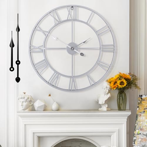 Mee 2ou Orologio Da Parete Moderno E Vintage, Orologio Da Parete Grande Silenzioso Senza Ticchettio, Disponibile In 40 cm, 47 cm, 60 cm, 80 cm, 100 cm, Ideale Per Soggiorno, Cucina, Ufficio