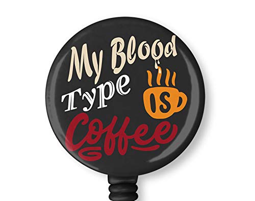 My Blood Type Is Coffee Retractable Id Card Badge Holder With Alligator Clip Nurse Badge Id Card Name Tag Badge Reel Clip On Card Holders Badge Clip Buy Online In Fiji At