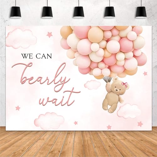 Arrière-plan photo baby shower sans pli pour décoration de fête prénatale fille