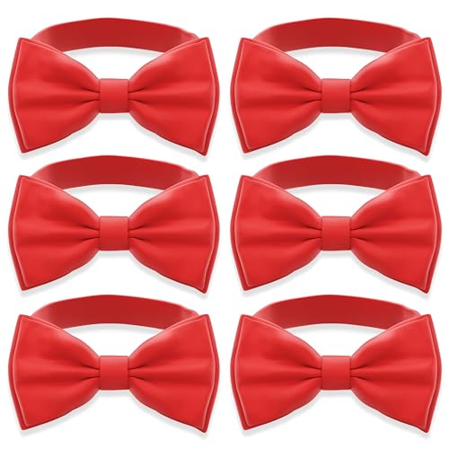 Image of Adam Young Men's Bow Ties Pre-Tied Style Formal Satin Classic Bowtie for Tuxedo Faux Silk