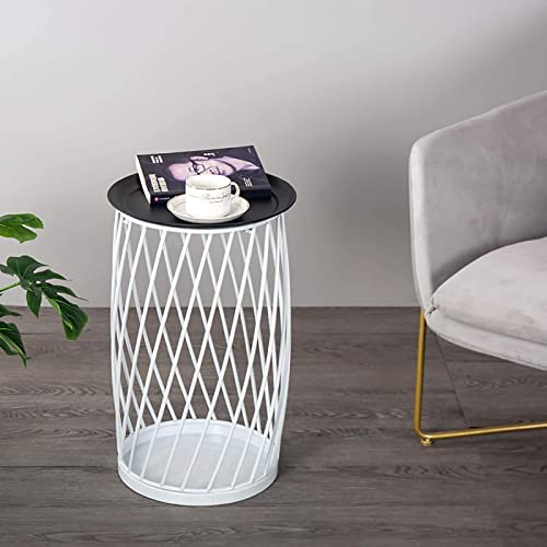 Porte-parapluies design évidé blanc structure métallique stable - 4