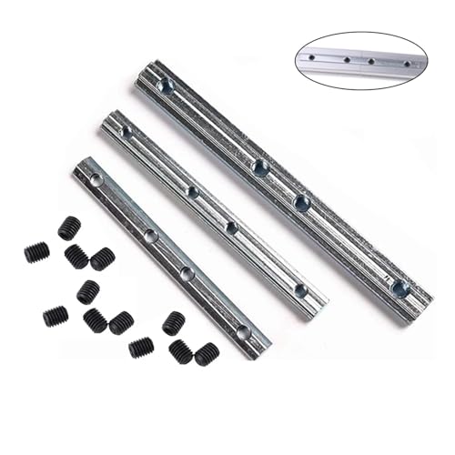 Perfiles de aluminio ranurados 3030 con fijaciones galvanizadas 3