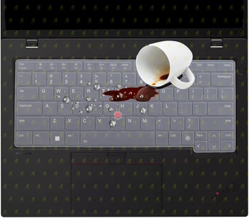 Image of RAYA Silicone Keyboard Cover for Lenovo Thinkpad E14 (Gen7) Thinkpad L14 (Gen6) Thinkpad T14 (Gen5 /Gen6) Thinkpad P14s (Gen5 /Gen6) Laptops [Will NOT FIT for Other Gen Model of Thinkpad] (Transparent)