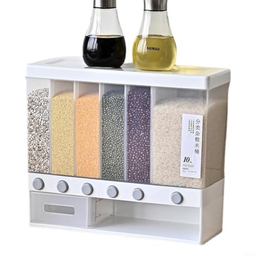 Dispensador de cereales resistente de polipropileno transparente y compacto 5