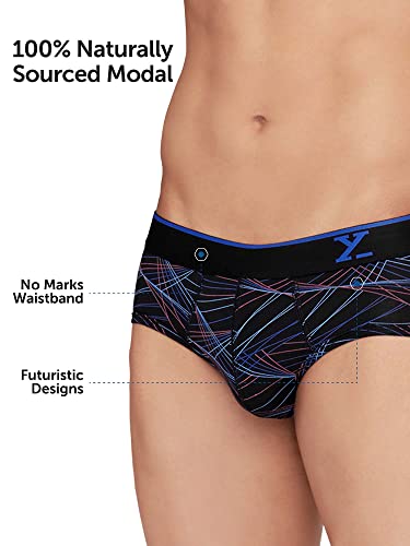 Image of XYXX Men's Uno Micromodal Regular Fit Solid Antimicrobial Briefs with No Marks Waistband (Pack of 2)