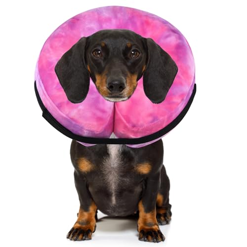 Image of Inflatable Dog Recovery Collar, Dog Cone Collar for After Surgery, Prevent Dogs from Biting & Scratching Wound E-Collars to Help with Healing Soft Pet Recovery Collar Does
