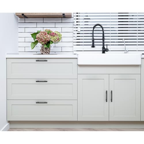 Image of Ravinte 20 Pack Cabinet Handles Matte Black Cabinet Pulls Kitchen Cabinet Handles,Curved Drawer Pulls in 5-3 /16 Inch Length with 3 Inch Hole Center Arch Kitchen Cabinet Hardware