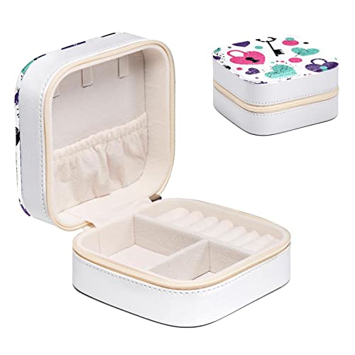 Boîte à bijoux pour fille et femme avec verrous et cœurs