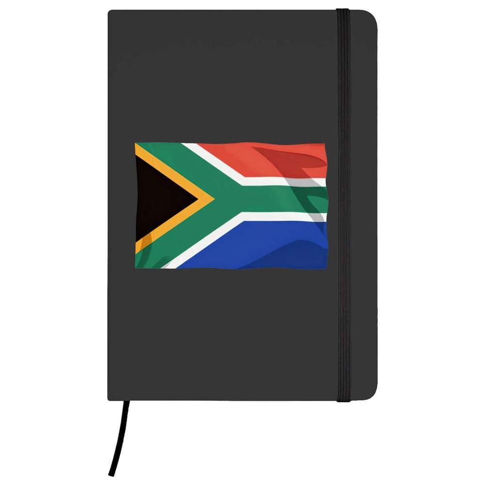 Azeeda 'South Africa Flag' Ruled Notebook - Black, A5 (NB00092912)