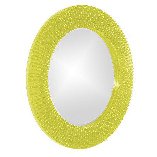 Image of Howard Elliott Bergman Big Round Mirror for Wall Decor, Moss Green Mirror with Starburst Effect, Modern Large Circular Hanging Wall Vanity Mirror for Living Room, Bathroom or Entryway, 32 x 32 Inch