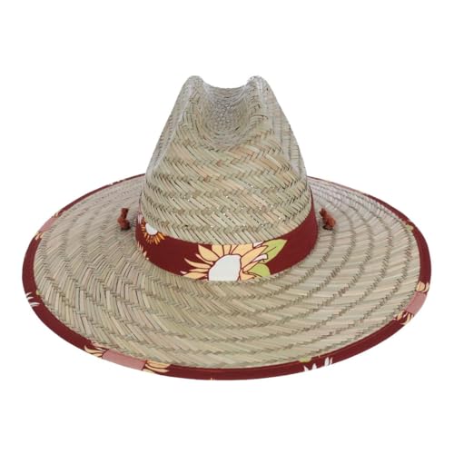 San Diego Hat Company Girl's Lifeguard Straw Hat with Sunflower Brim2