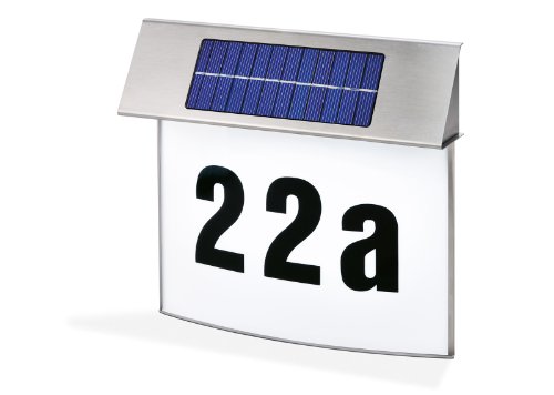 Preisvergleich Produktbild esotec SOLAR LED Hausnummernleuchte VISION Edelstahl Wandleuchte