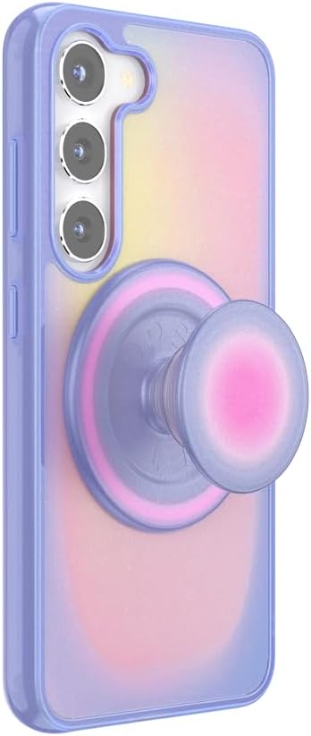 PopSockets Samsung Galaxy S23 Phone Case Compatible with MagSafe, Purple - Aura