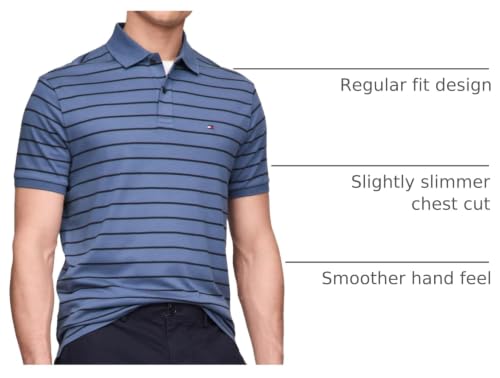 Image of Tommy Hilfiger Mens Short Sleeve Casual Polo Shirts in Regular Fit with Liquid Cotton