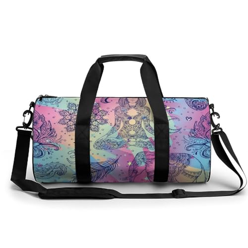 Sac de sport gym pour femme au motif éléphant idéal pour le voyage