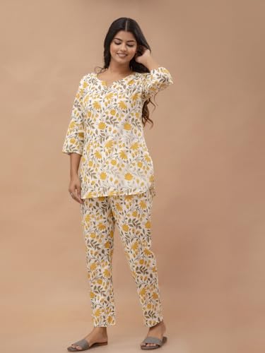 Image of feranoid Women Full Sleeves Cotton Nightsuits