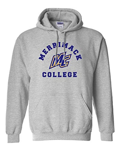 CreateMyTee Merrimack College Mascot Logo Unisex Hooded Sweatshirt - Merrimack Warriors Apparel