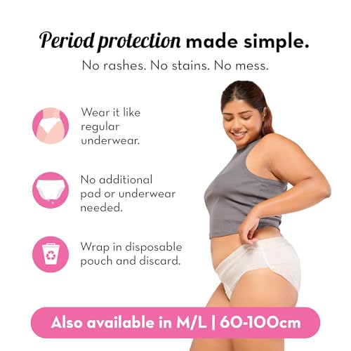 Plush Comfort High Waist Disposable Period Panties for Women - 5 Pcs L/XL (80-120cm) | Anti-Bacterial | 12-Hour Protection | 360° Coverage | Rash-Free | Ideal For Heavy Flow &... - Image 6