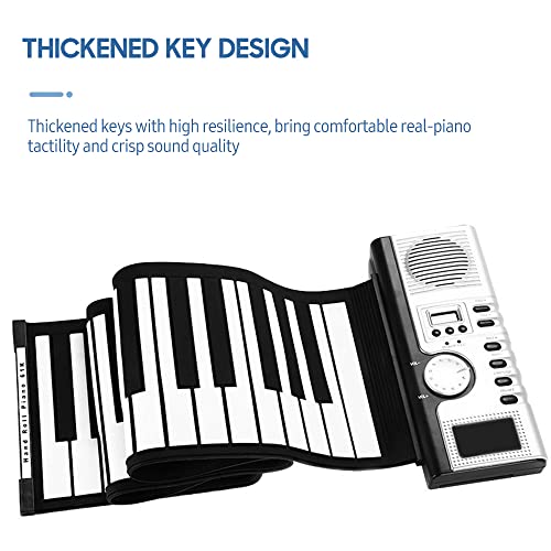 clavier électronique,HUIOP Clavier de piano enroulable 61 touches Piano électronique portable en silicone souple avec haut-parleur intégré Affichage LCD Fonction MIDI d’enregistrement pour enfants adu - Les Beatles, Paul McCartney, John Lennon, RIngo Starr, George Harrison clavier électronique,HUIOP Clavier de piano enroulable 61 touches Piano électronique portable en silicone souple avec haut-parleur intégré Affichage LCD Fonction MIDI d'enregistrement pour enfants adu – Image 8