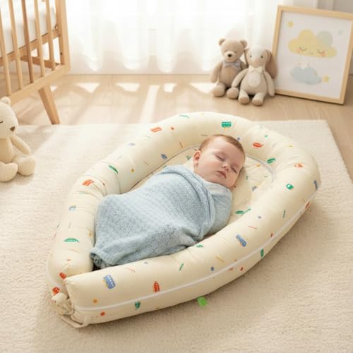 R for Rabbit Snuggy Cuddles Baby Sleeping Bag, 100% Cotton Multifunctional Soft Breathable Travel Friendly Bedding Set (Roadster Beige)
