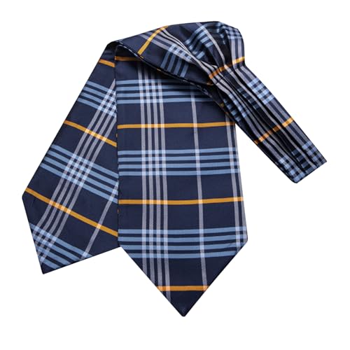 Image of Dubulle Paisley Floral Ascot for Men Self Tie Mens Cravat and Pocket Square Cufflinks Wedding