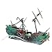 balacoo Fish Tank Landscaping Shipwreck Pirate Fish Tank Betta Fish Broken for Aquarium Shipwreck Decor Boat Model Pirate Sculpture Wreck Ornament Warship Props Resin