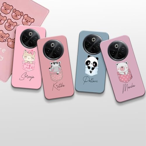 Image of COLORflow Back Cover Compatible with Vivo T4 5G / Y300 Pro 5G / iQOO Z10 5G | Cute Pocket Cartoons Color Customized Back Cover Compatible with Vivo T4 5G / Y300 Pro 5G / iQOO Z10 5G
