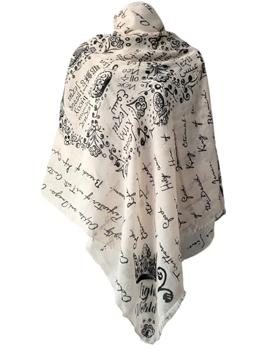 Jesus's Names Christian Prayer Scarf – Large and Soft Scripture Shawl, 75 Languages, 84 Titles of Christ