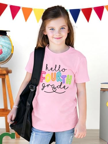 Image of First Day of School Shirt Girls Boys Preschool to 5th Grade Tshirt Kids Back to School Graphic Tee Tops