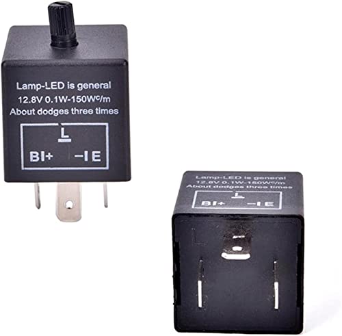 Relais CF13 12V 3 broches LED clignotant de voiture réglable contre le clignotement rapide